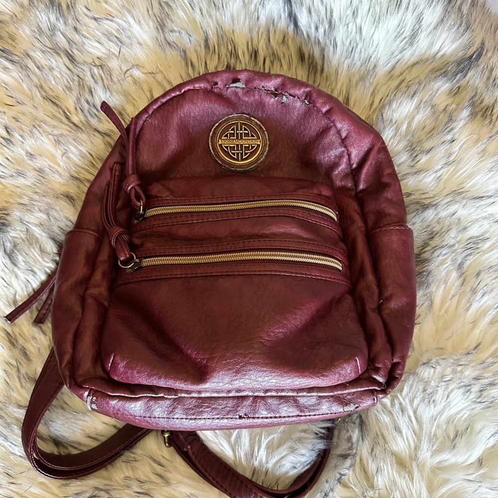 COPY - Stone Mountain Accessories Red Backpack with Gold Accents